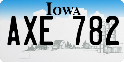 IA license plate AXE782