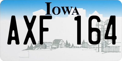 IA license plate AXF164