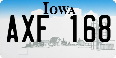 IA license plate AXF168