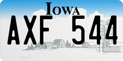 IA license plate AXF544