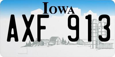 IA license plate AXF913