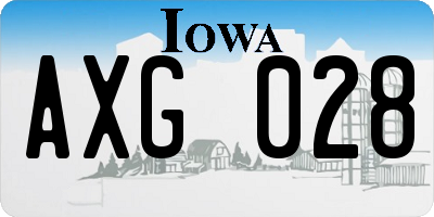 IA license plate AXG028