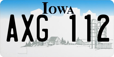 IA license plate AXG112