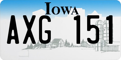 IA license plate AXG151