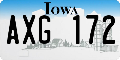 IA license plate AXG172