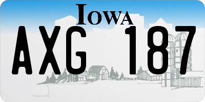 IA license plate AXG187