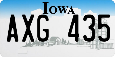 IA license plate AXG435