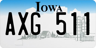 IA license plate AXG511