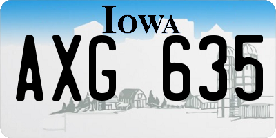 IA license plate AXG635