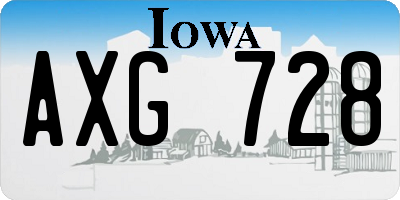 IA license plate AXG728