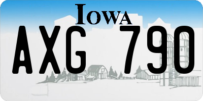 IA license plate AXG790