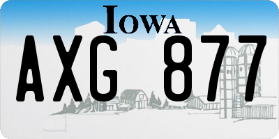 IA license plate AXG877