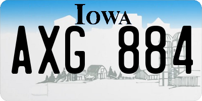 IA license plate AXG884