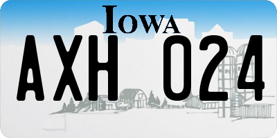 IA license plate AXH024