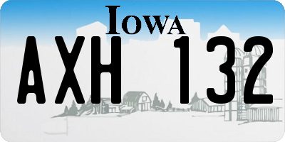 IA license plate AXH132