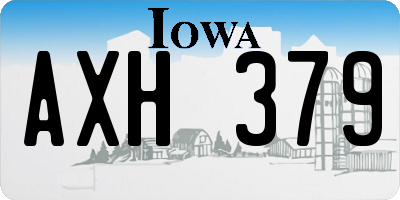 IA license plate AXH379