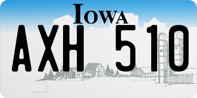 IA license plate AXH510