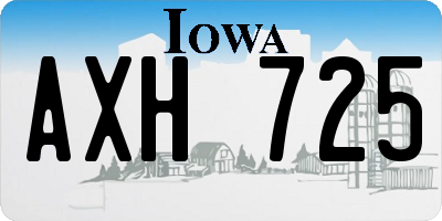 IA license plate AXH725