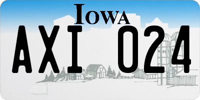 IA license plate AXI024
