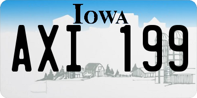 IA license plate AXI199