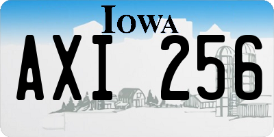 IA license plate AXI256