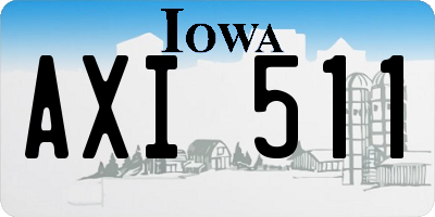 IA license plate AXI511