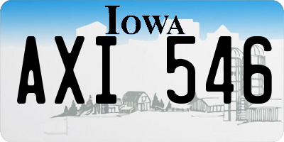 IA license plate AXI546