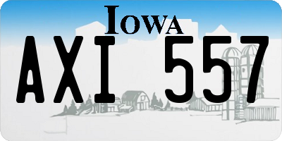 IA license plate AXI557