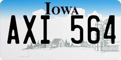 IA license plate AXI564