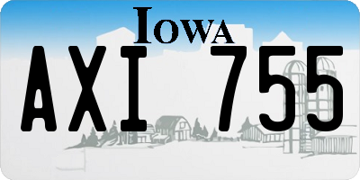 IA license plate AXI755