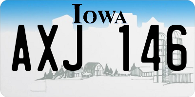IA license plate AXJ146
