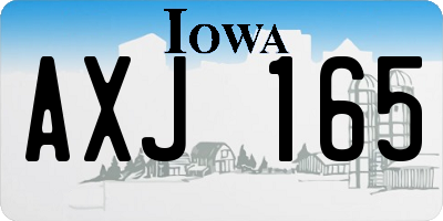 IA license plate AXJ165