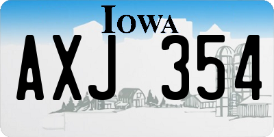 IA license plate AXJ354