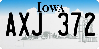 IA license plate AXJ372