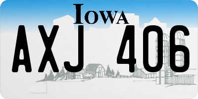 IA license plate AXJ406
