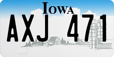 IA license plate AXJ471