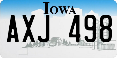 IA license plate AXJ498
