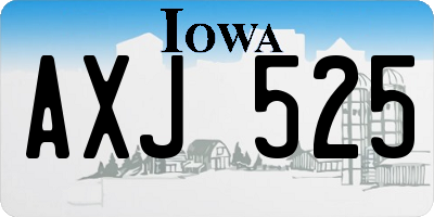 IA license plate AXJ525