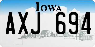 IA license plate AXJ694