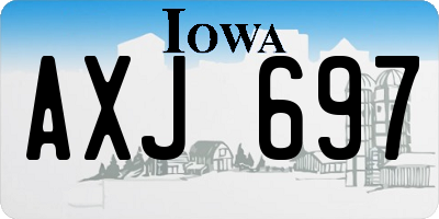 IA license plate AXJ697