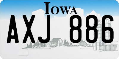 IA license plate AXJ886