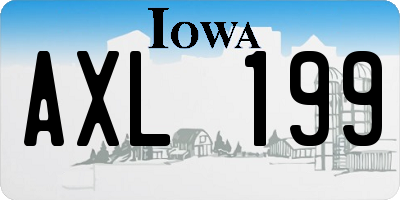IA license plate AXL199