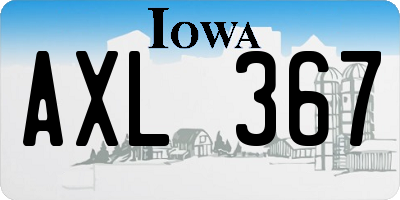 IA license plate AXL367