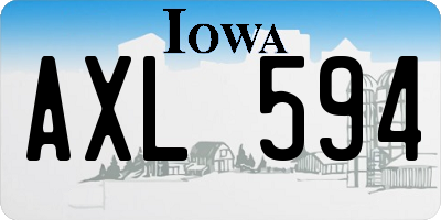 IA license plate AXL594