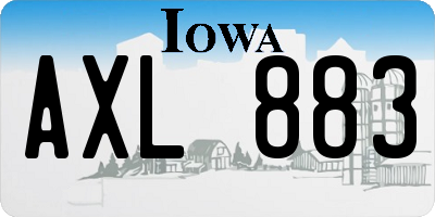 IA license plate AXL883