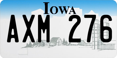 IA license plate AXM276