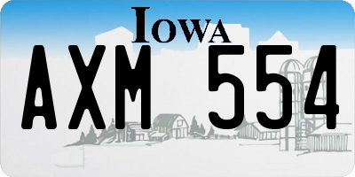 IA license plate AXM554