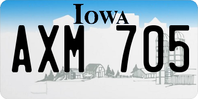 IA license plate AXM705