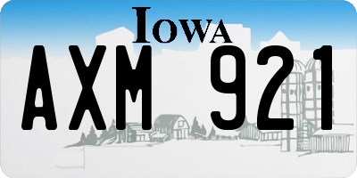 IA license plate AXM921