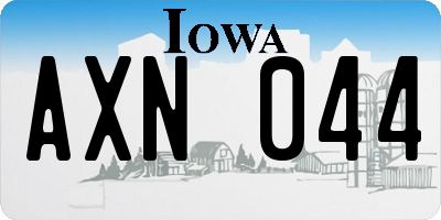IA license plate AXN044